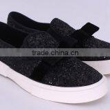 Bow Decorated Giltter Fancy Vulcanized Shoe Women Sneakers Cheap Casual Canvas Shoe Woman thumbnail-4