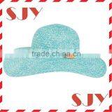 Fashion Stripe Large-Brim Promotional Foldable Straw Women Beach Hat thumbnail-2