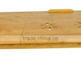 Bamboo Multi-Position Adjustable Laptop Computer Desk & Serving Bed Tray With Drawer thumbnail-3