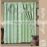 Luxury Classical Hotel Window Curtain Design With Valance And Taffeta Backing And Tassels thumbnail-1