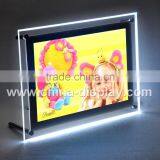 Slim-line Illuminated Desktop Sign Holder Led Picture Frame
