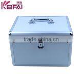 Fashion Aluminum Frame Silver Nail Polish Carrying ABS Jewelry Case With Mirror thumbnail-1