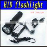 24w hid xenon flashlight ,battery 2200mah ,ballast input voltage 9-16v,6000k,warranty 1 years