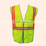 Yellow And Red Color Police Reflective Jacket