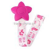 2017 Latest Design Fashion Colorful Baby Silicone Flower Pacifier Chain thumbnail-6