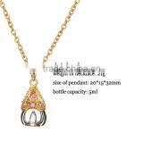 Luxury Enjoyment Necklace Pendant Glass Perfume Bottle Jewelry Necklace thumbnail-1