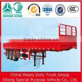 13 Meter Detachable Wall Sidewall Trailer, Dropside Trailer, Tri-axle Flatbed Sidewall Semi Trailer thumbnail-2