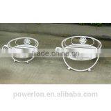 POWERLON Shabby Chic Wrought Iron Metal Plant Stand Home and Garden Furniture thumbnail-3