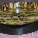 High Quality Best Selling Buffalo Horn Serving Round Tray thumbnail-1