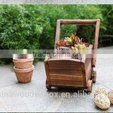 2015 Wooden Flower Pots With Wheels thumbnail-3