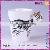 3D Hand-painted Animal Cat Shape Kids Ceramic Mugs thumbnail-1