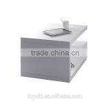 GLOSSY WHITE MODERN COFFEE TABLE REX SOFA SIDE TABLE thumbnail-3
