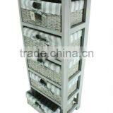 Foldable Wooden Storage Chest With 5 Fold Drawers thumbnail-1