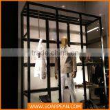 Industrial Style Clothing Retail Metal Display Rack