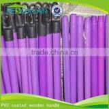 House Cleaning PVC Coated Wooden Palstic Cap Mop Rod Hot Sale