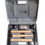 7 pcs/set auto repair hammer w/hickory wooden handle