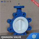 API 609 PTFE/Teflon(R) Lined Center Disc Butterfly Valve thumbnail-4