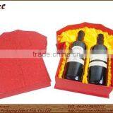 Special Design Cardboard Two Bottle Wine Gift Box for Wedding thumbnail-1