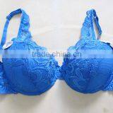 Women Elegant Blue Lace Push up Bra for Panama Market thumbnail-1