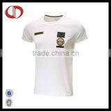 Plain Dyed Mens White t Shirt With Logo and Print