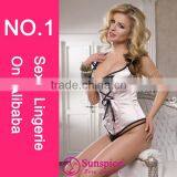 2015 New Style Top Quality Wetlook Lingericesatin Lingerie Sexy Busty Corset Bustier thumbnail-1