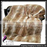 CX-D-08D Throw Single Side Fur Blanket Thick Real Rabbit Fur Blanket thumbnail-1