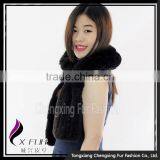 CX-S-75B Fashion Girl's Fur Scarf Cheap Rex Rabbit Fur Scarf thumbnail-2