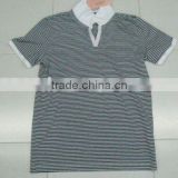 Mens 100% cotton yarn dyed pique polo shirt