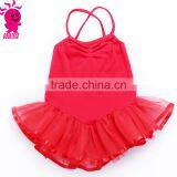 Plain Cotton Gymnastic Spaghetti Strap Kid Leotard Rompers Children Girls Summer Clothes thumbnail-3