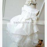 F10045A European Style Dress Pattern Girls Bowknot Party Dress thumbnail-4