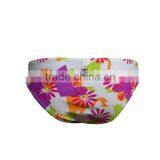 One Shoulder Ladies Bra Set Flowers Pattern Plastisol Printing Mature Women Bikini Beach Suit thumbnail-6