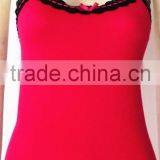 Seamless Women Lace Racer Back Tank Top thumbnail-1