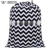 Monogramed Chevron Laundry Bag With Drawstring thumbnail-2