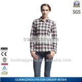 OEM Women Fashion Plaid Fannel Casual Shirt Factory Price thumbnail-6