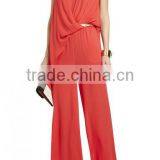 One Piece Sleeveless Long Pants Design For Women's Jumpsuit thumbnail-1