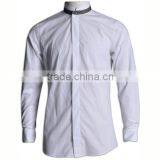 BSCI/SA8000 Executive Solid Men Fashion Shirt Stand Collar Color Men Shirt thumbnail-3