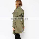 Autumn Fashion Leisure, Big Lapel, no Buckle Lace, Slim, Long Windbreaker, Coat, Women's Students thumbnail-4