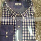 2017 Latest Design Men' Plaid Cotton Shirt With Contrast Color on Placket thumbnail-2
