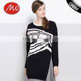 Best Price Two Colour Batwing Sleeve Woolen Sweater Design for Ladies thumbnail-1