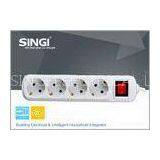 Smart 4 Gang Adaptor Intelligent Power Strips With CE Certificate
