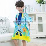Microfiber Printed Kids Hooded Beach Towels thumbnail-1