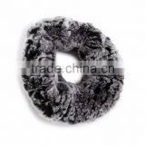 YR169A Top Quality Real Rex Rabbit Fur Elastic Headband Snood Two Way Soft Touch Rabbit Fur Headband/Collar thumbnail-4