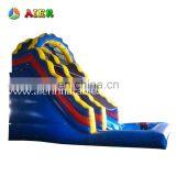 Outdoor Playground Inflatable Pool Slide / Blue Telescopic Slide for Adult / Fiberglass Water Slide