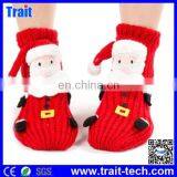 Cute 3D Skidproof Thick Cartoon Room Weave Socks for Christmas Socks(Red Father Christmas)