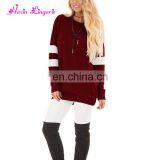 Paypal Accept Wine Red Long Sleeves o Neck Ladies Western Women Tops Chinese Blouse thumbnail-2