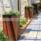 Ornamental Balcony Corten Steel Square Planter thumbnail-6