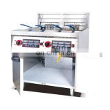 Digital Type Industrial Stainless Steel Electric 2 Tank Potato French Fries Fryer (4-Basket) with Timer (28L/Tank)