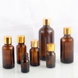 Amber boston glass cosmetic packaging shampoo lotion Bottle