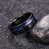 2019 NUNCAD 8mm Wide Tungsten Steel Men's Ring Plating Black Claddagh Pattern Engraved Roman Numeral Tungsten Carbide Ring T228R thumbnail-4