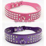 Three Rows Diamonds Pet Collar Leash Training Dog Pulling Rope Pet Neck Chain Pet Supplies thumbnail-2